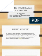 Materi Pembekalan Calon Osis Public Speaking