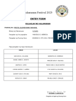 Entry Form Bulaklak NG Halamanan