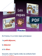 Les Repas en France Comprehension Ecrite Texte Questions Liste de Voca 29903