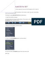 01 - How To Setup AutoCAD For 3D