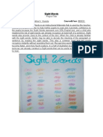 Sight Words-Assessment For Learning 1
