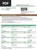 EVA Air Electronic Ticket-EMD Receipt For GAN KUM MAY 5368AG