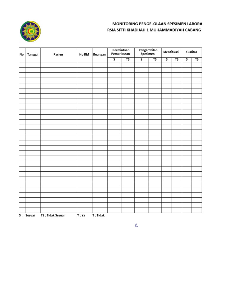 Monitoring Pengelolaan Spesimen | PDF