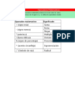 1-Operadores Matemeticos en Excel