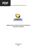 Normalizacao de Trabalhos Unerj 2009