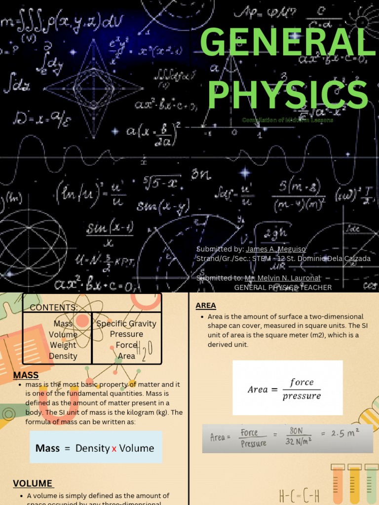 GENERAL PHYSICS | PDF | Density | Volume