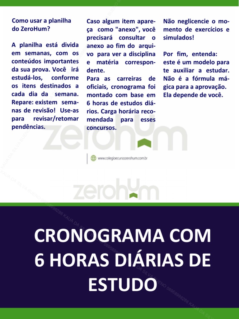 Cronograma de Estudos para Concursos | PDF