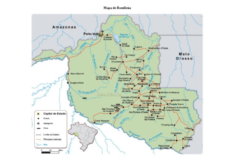 Mapa detallado de Rondônia | PDF