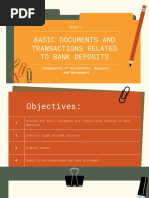 Basic Documents and Transactions Related To Bank Deposits