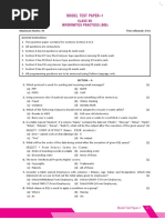 Informatics Practices-Xii-Model Test Paper-1