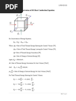 3D Heat Conduction Equation Driveration