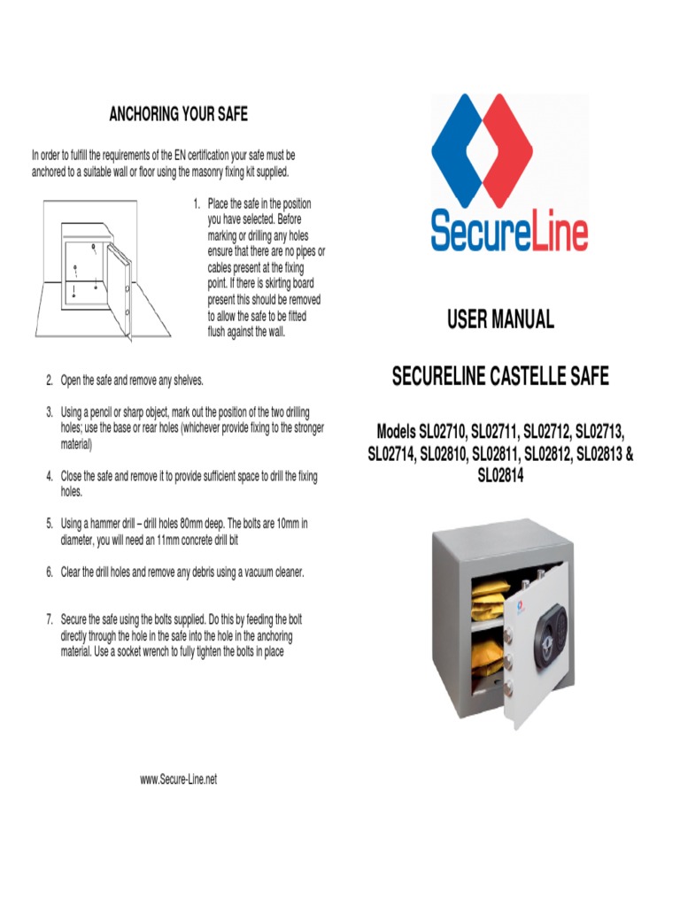 SecureLine Safe Installation Guide | PDF | Drill | Screw