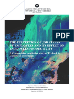 The Perception of Job Stress by Employees and Its Effect on Productivity: A Comparative Study of Ecobank in Cameroon and Nigeria