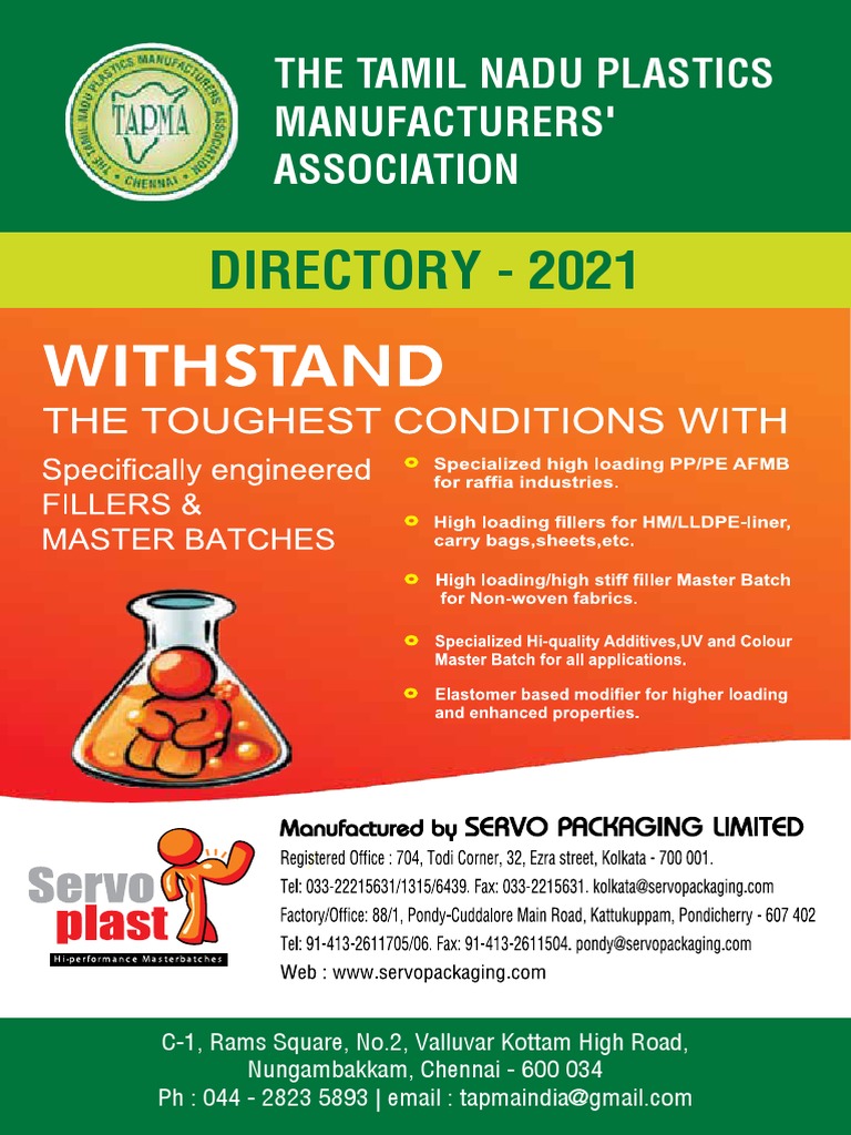The Tamil Nadu Plastics Manufacturers' Association 2021 Directory