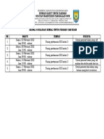 Jadwal Sosialisasi Rendal