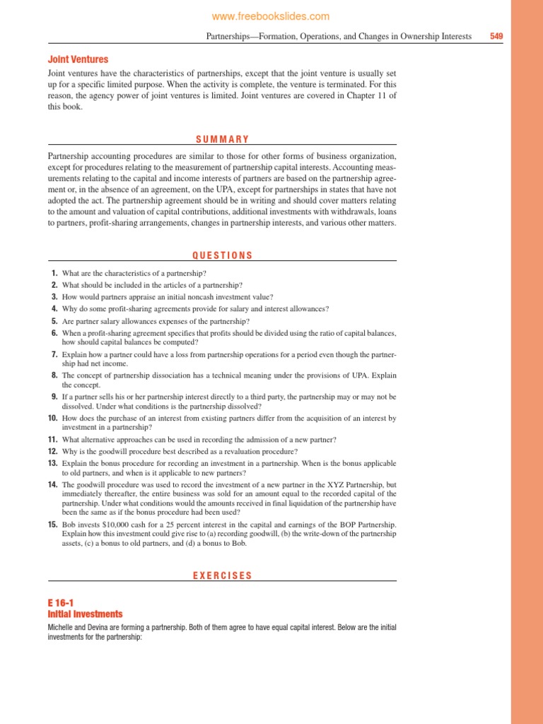 Partnership Formation PDF Partnership Goodwill Accounting 