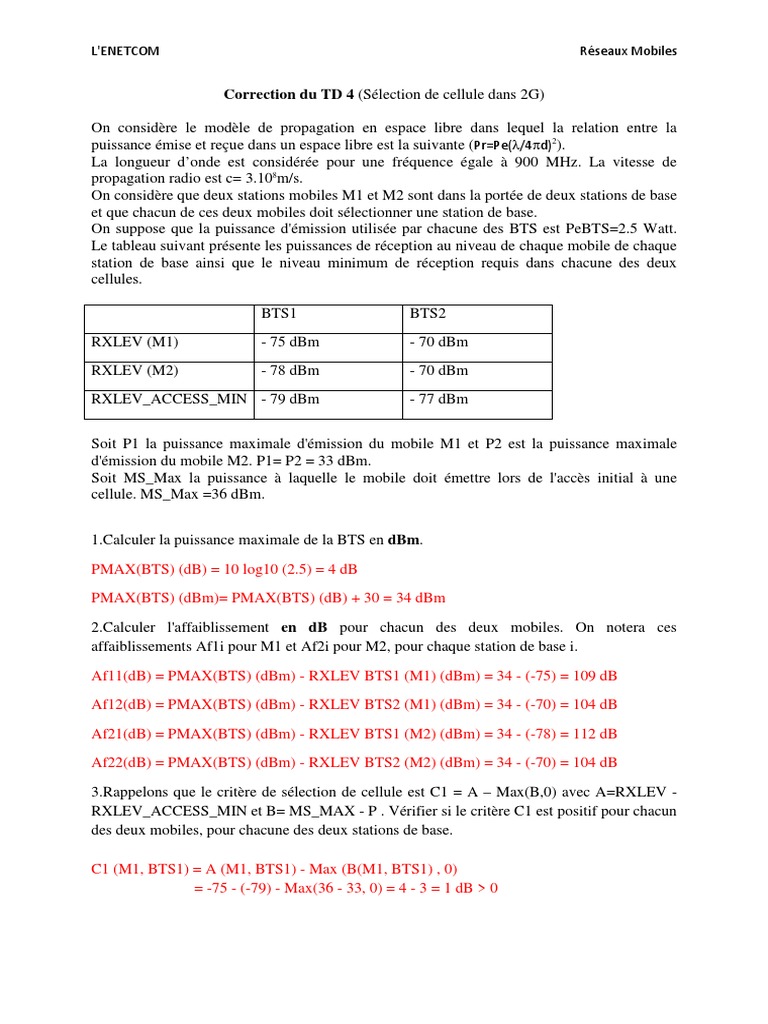 td4 Correction | PDF | Décibel | Quantité