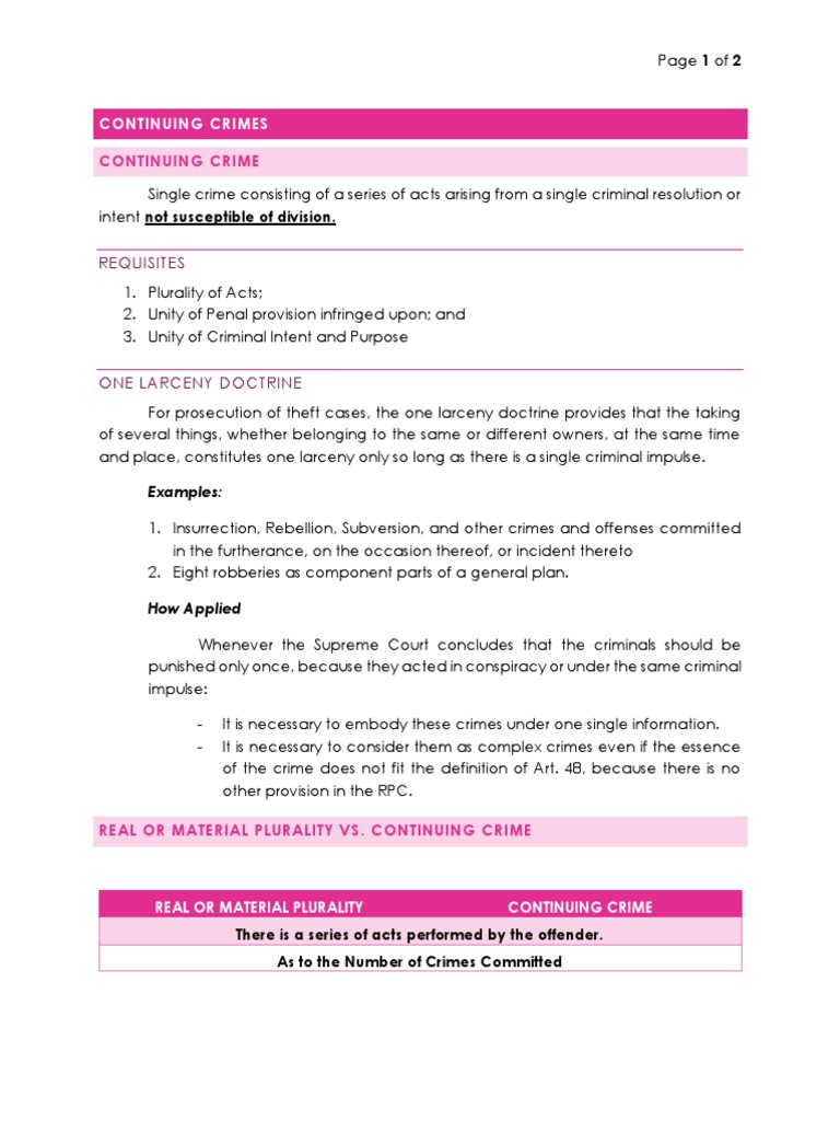 Continuing Crimes | PDF | Crime & Violence | Crimes