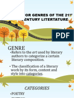 Major Genres of The 21ST Century Litertature