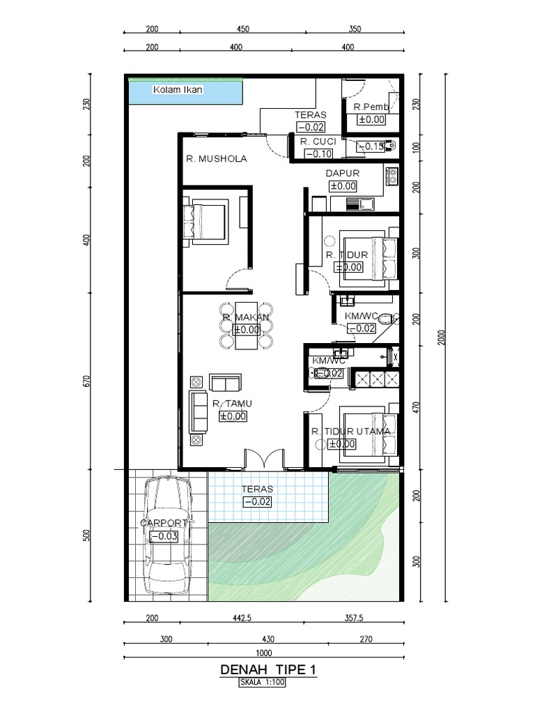 4 Tipe Denah Uk 10 x 20 Approval Design | PDF | Home