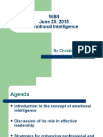 Wbii June 25, 2015 Emotional Intelligence: by Christine Fitzgerald