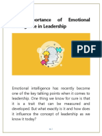 Article - The Importance of Emotional Intelligence in Leadership