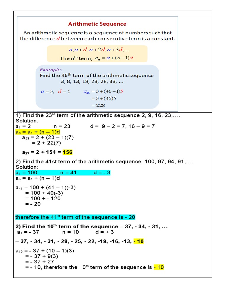 2 Arithmetic Sequence | PDF