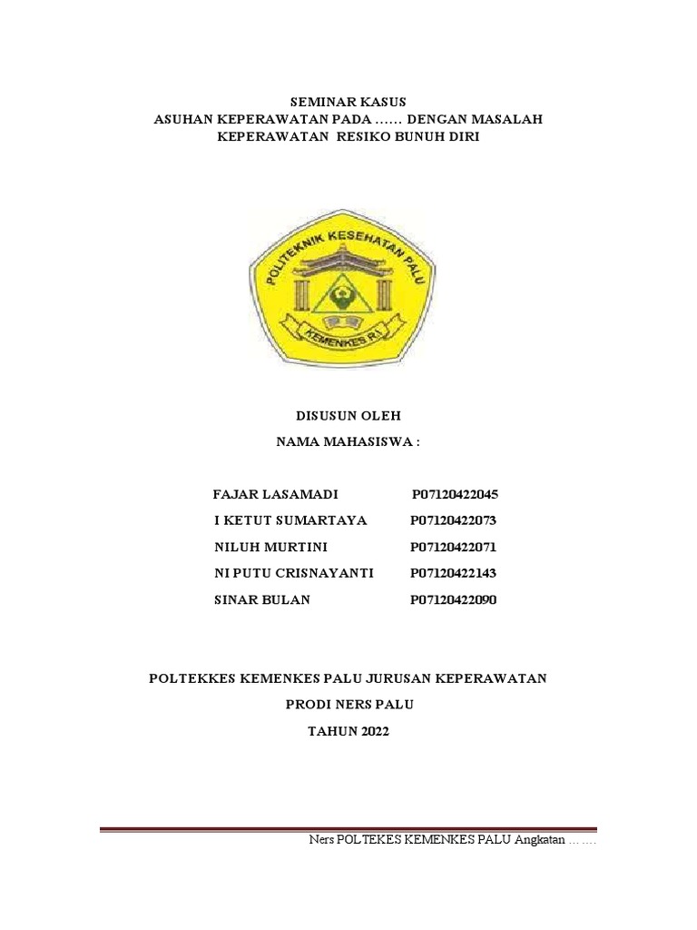 Seminar Risiko Bunuh Diri | PDF