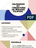 Kalikasan at Istraktura NG Wikang Filipino