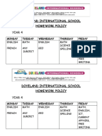 Doveland International School Homework Policy