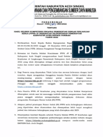 Pengumuman Hasil Seleksi Kompetensi PPPK JF Kesehatan Tahun 2022 Pemkab Aceh Singkil