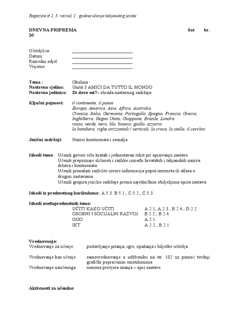 26 +ragazzini - It+2 Di+dove+sei+-+obrada | PDF