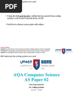 Coding Systems - ASCII and Unicode