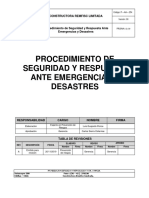 P-Aa-254 Procedimiento de Seguridad Emergencias y Desastres