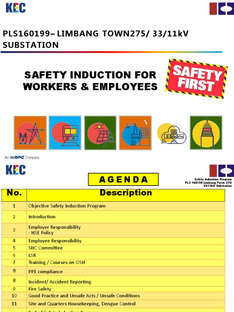 Limbang Substation Safety Induction Guide | PDF | Personal Protective ...