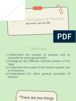 General Principles of Taxation