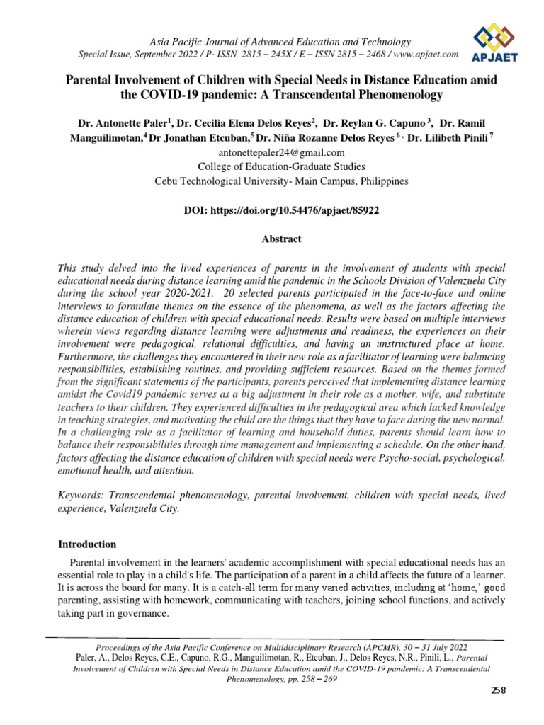 parental-involvement-of-children-with-special-needs-in-distance