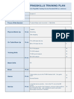 Footwork Training Plans