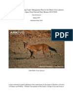 2019 Conserving The Wistling Managment Plan For The Dhole Population in Jigme National Park Bhtan 2019 - 2049