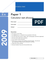 Ks3 Maths Sat Paper 2009 35 Paper1