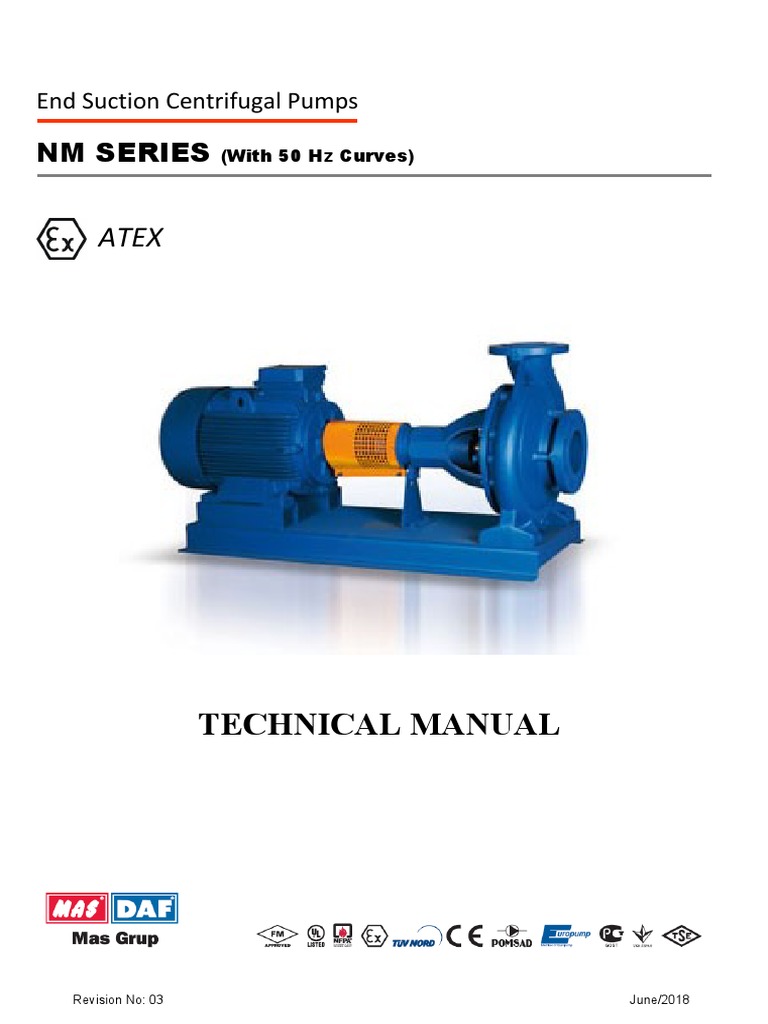NM Series End Suction Pumps Manual | PDF | Pump | Applied And ...