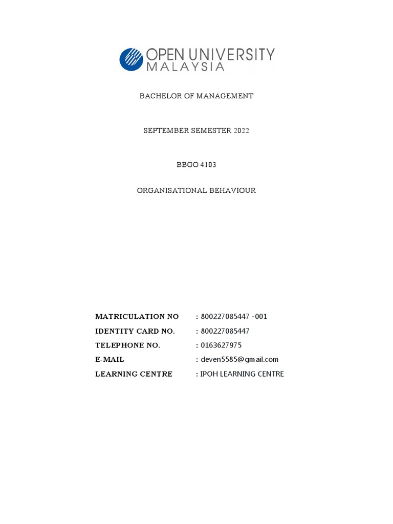 Organisational behaviour report on ir 4 0 issues pdf computing