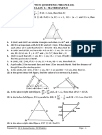 Practice Questions Triangles Class X