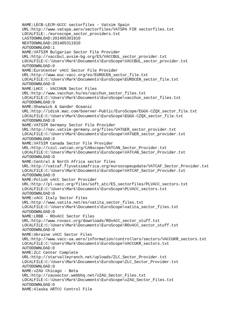 Sector file provider descriptor pdf text file computer file formats