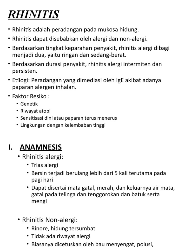 Klasifikasi dan Tatalaksana Rhinitis Alergi | PDF | Pengembangan Diri ...