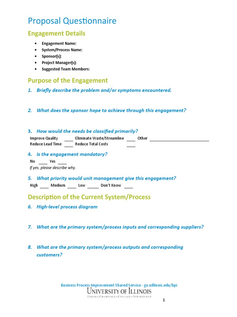 Process Improvement Proposal Template | PDF | Business Process | Leadership