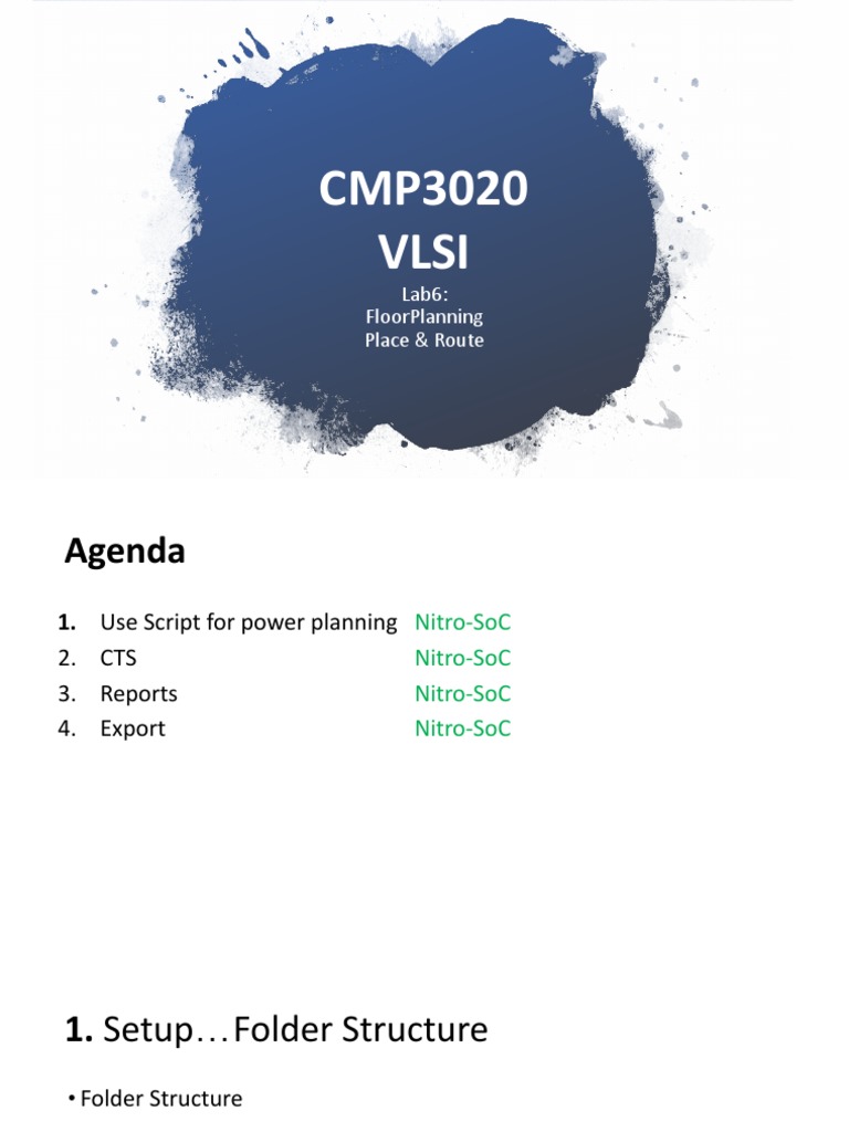 CMP3020 VLSI Lab6: FloorPlanning, Place & Route, Post-Routing ...