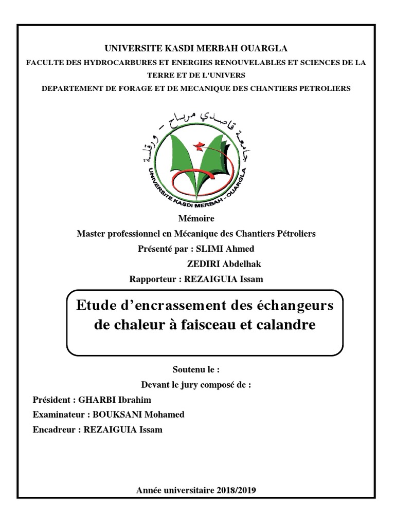 Encrassement des échangeurs à surface raclée | PDF | Transfert ...
