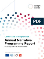 Annual Narrative Programme Report: Central Asia and Afghanistan