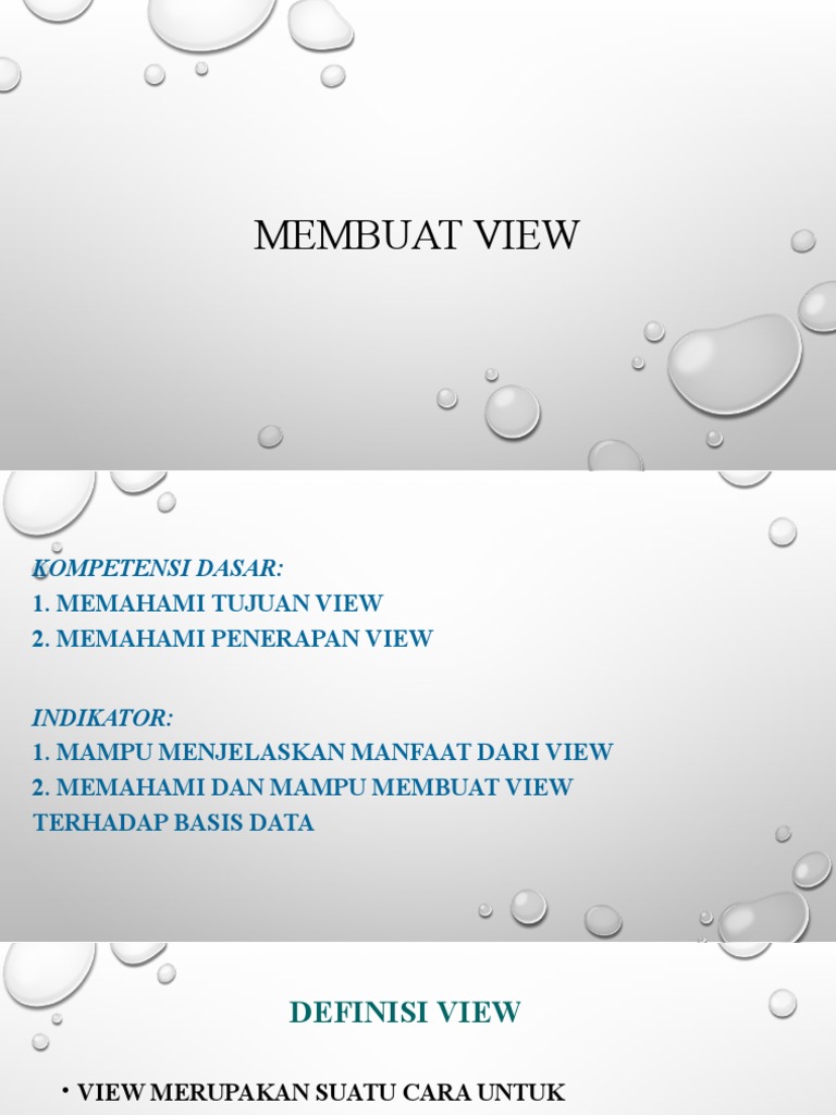 Panduan Membuat View di Database | PDF